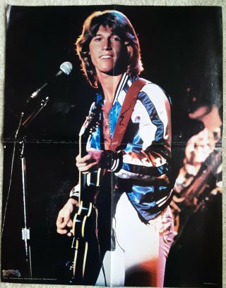 Vintage Andy Gibb Poster,  Color,  Approx.  16 X 21 Inches,  Folded In Quarters