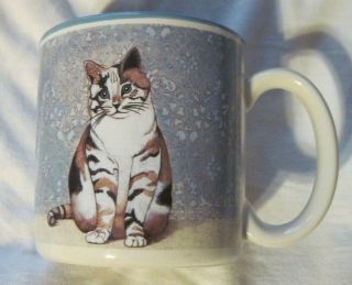 Vintage Potpourri Press Calico Cats Ceramic Coffee Mug 1991 Made In Korea