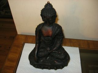 Vintage Bronze Buddha Statue.  Thai Buddha Meditating Peace Harmony Figurine