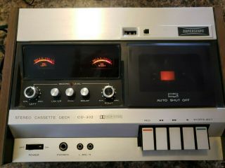 Vintage Marantz Superscope Cd - 302 Stereo Cassette Console Deck Tape Player