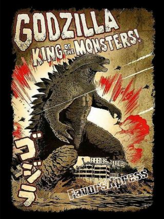 Vintage Godzilla King Of Monsters Movie Poster Photo Magnet 4x3 Inch Magnet