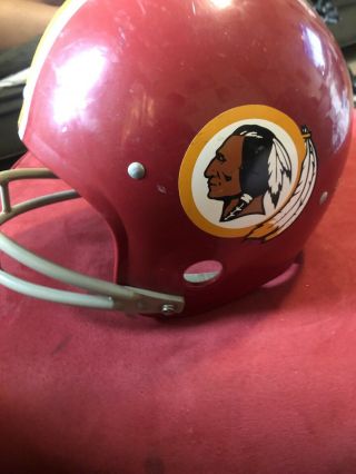 Vintage Rawlings Nfl Washington Redskins 2 Bar Red Football Helmet Large Hnfl