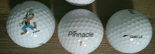 Vintage Disney Goofy Golf Balls Pinnacle 1 Gold Ls Pack Of 3 2