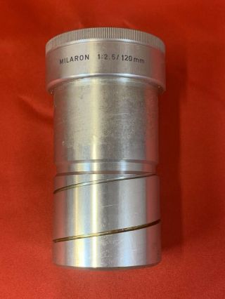 Vintage Leitz Wetzlar Germany MILARON 1:2.  5 / 120mm Projection Lens 2