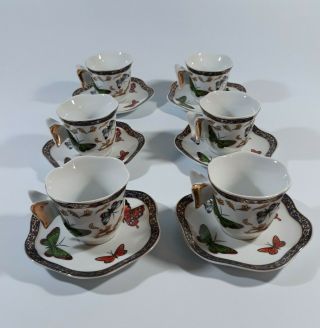 Vintage Cc&t Butterfly Coffee And Tea Set