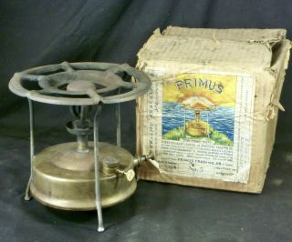 Vintage Primus 5 Pressure Stove Kerosene Oil Optimus Burner Camping Portable Box