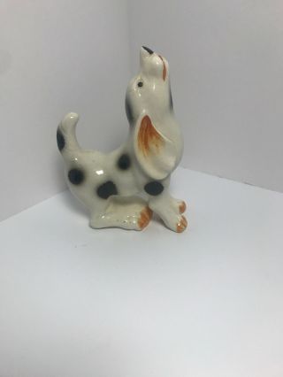 Vintage Occupied Japan Spotted Dog Figurine Porcelain Dog Animal