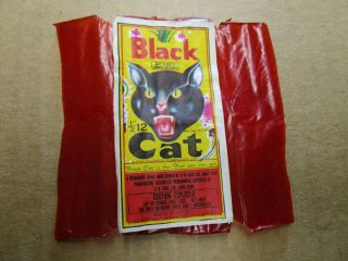 Vintage Black Cat Label Firecracker Label Made In Macau