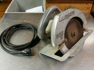Vintage 8 " Millers Falls 800 Model E Heavy Duty Circular Saw,  13a,  Micro Guide