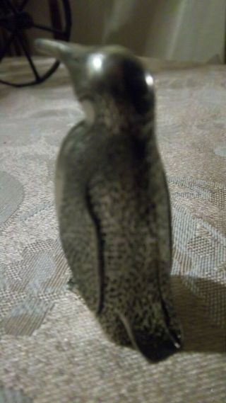 Vintage Pewter Metal Penguin Figurine Kirk PEWTER 3