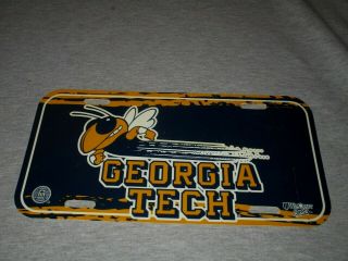 Georgia Tech - Bee - Vintage 1990s Era License Plate