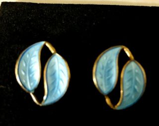 Vintage David Andersen Sterling Silver Norway Enameled Exceptional Earrings
