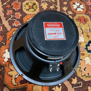 Vintage 1970s Goodmans Audiom 12 - P 50w 12 " Red Label Speaker Driver