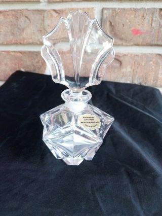 Bleikristall West Germany Lead Crystal Perfume Bottle Decanter Stopper 6 " Tall