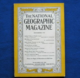 Vintage National Geographic November 1940 - Pueblo - Indies - Saba - Tin - Burma