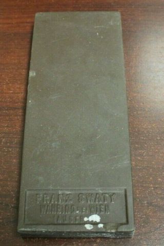 Vintage Straight Razor Franz Swaty Barbers Hone Sharpening Stone