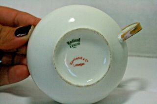 Vintage Haviland Limoges France Porcelain Coffee Tea Cup Gold Trim 3