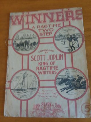 Easy Winners Ragtime Two Step By Scott Joplin Sheet Music Vintage 1901
