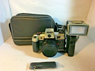 Vintage Canon Red Eye Reduction Film Camera Motor Drive Camera B W Flash & Case