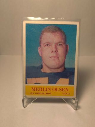 Vintage 1964 Philadelphia 91 Merlin Olsen Rookie Card