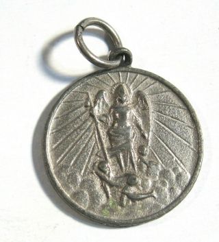 Vintage Angel 1 " Medal - I Am A Catholic Notify A Priest