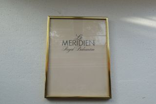 Vintage Le Meridien Royal Bohemian Brass Metal Picture Frame 9.  5 X 10.  5 Inch