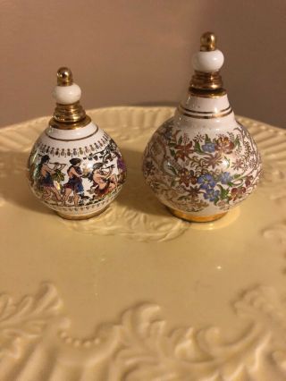 Vintage Porcelain Perfume Bottle Venus Made In Greece Set Of 2