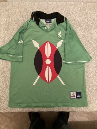 Kenya Asics Icc Cricket World Cup England 1999 Match Shirt Vintage Retro Mens L