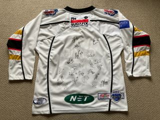 Vintage Signed Nottingham Panthers Ice Hockey Shirt Jersey Size S Autographed