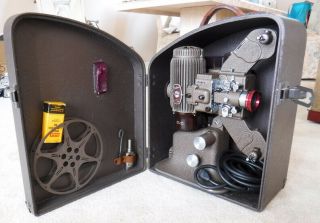 Bell & Howell Filmo Diplomat 16mm Projector & Case - Vintage - Good Shape