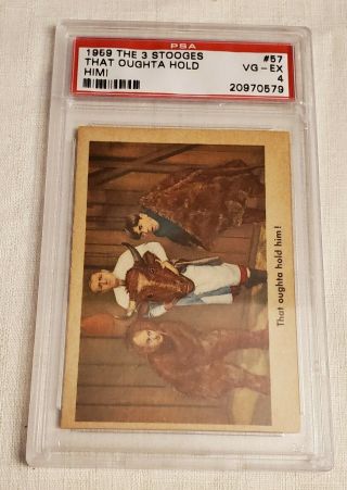 Vintage 1959 The 3 Stooges 57 That Oughta Hold Him Psa 4 Card