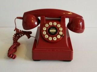 Crosley Model 302 Push - Button Landline Kettle Desktop Phone Red Vintage Look