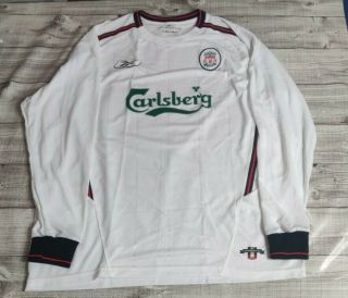 Vintage Liverpool Shirt 2003 Away Long Sleeve Size Large 42 - 44 " Reebok