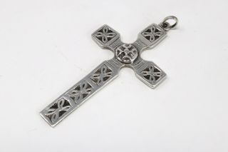 A Heavy Vintage C1964 Sterling Silver 925 S&co Religious Cross Pendant 22082