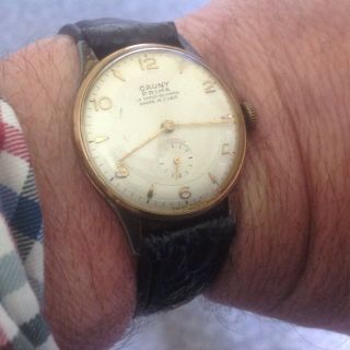 Vintage Cauny Prima Ancre 15 Rubis Mechanical Wristwatch