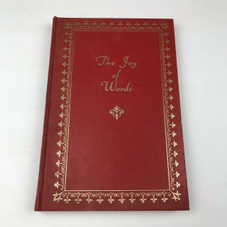 The Joy Of Words Jg Ferguson Publishing 1960 Hardcover Vintage Red Inspiration