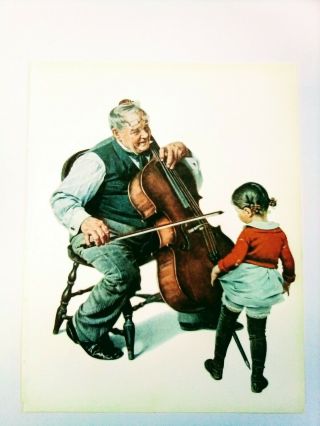 Norman Rockwell Vintage Print Private Concert 1923 8.  5 " X11 " Little Girl Dancing