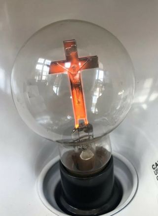 Vintage Cross Filament Bulb Double Sided Light Bulb Crucifix