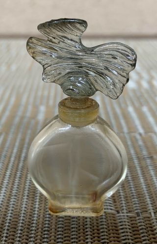 Vintage 1974 Guerlain (empty) Perfume Bottle & Glass Stopper France Mini
