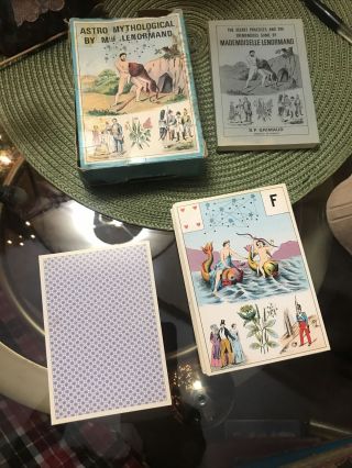 Vintage 1977 Astro Mythological Mlle Lenormand 54 Oracle Cards Deck Tarot France