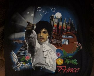 Rare Htf Vintage Prince And The Revolution World Tour 1985 Shirt Pre - Owned Worn