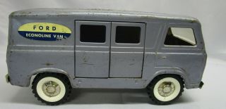 Vintage Gray Ford Econoline Van Toy Truck 10 1/2 " Long