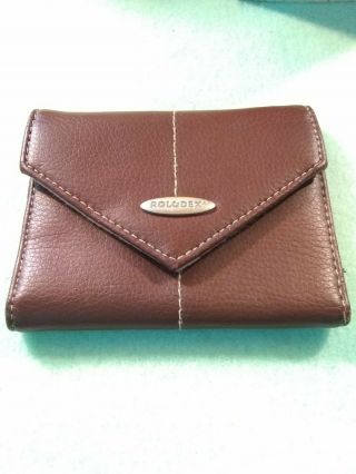 Vintage Rolodex Business Card Leather Holder