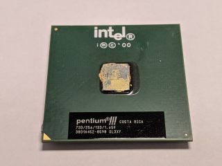 Intel Sl3xy Pentium Iii 733mhz 256/133/1.  65v Vintage Socket 370 Cpu Processor P3