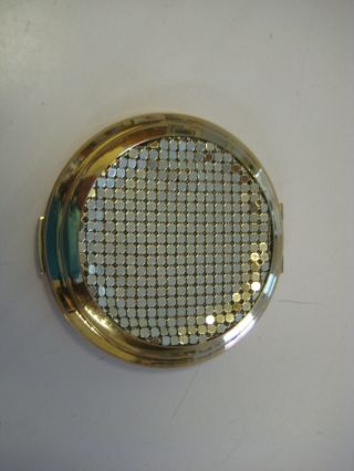 Vintage Whiting And Davis Compact,  Gold Mesh,