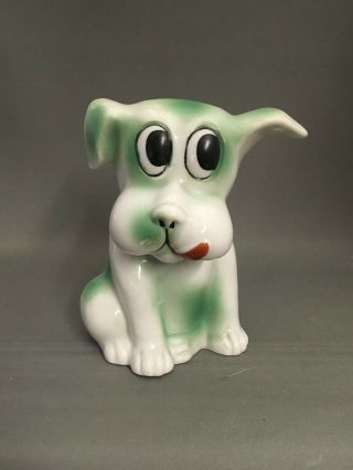 Vintage Googly Eyed Dog Razor Blade Bank Spots Japan So Cute