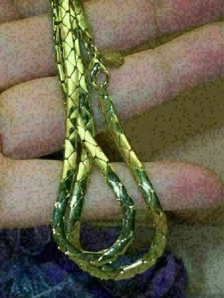 Vintage Park Lane Cobra Link Gold Tone 24 " 3.  7 Mm Necklace Chain