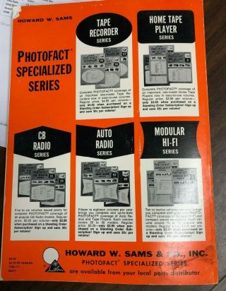 Vintage Howard W.  Sams & Co.  Sams Photofact Transistor Radio Series Book TSM - 111 2