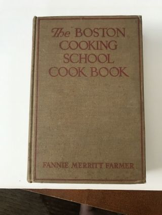 Vintage The Boston Cooking School Cookbook Fannie Merritt Farmer Illustratd 1937