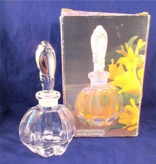 Vintage International Silver Rhapsody Perfume Bottle Crystal Silverplate Box